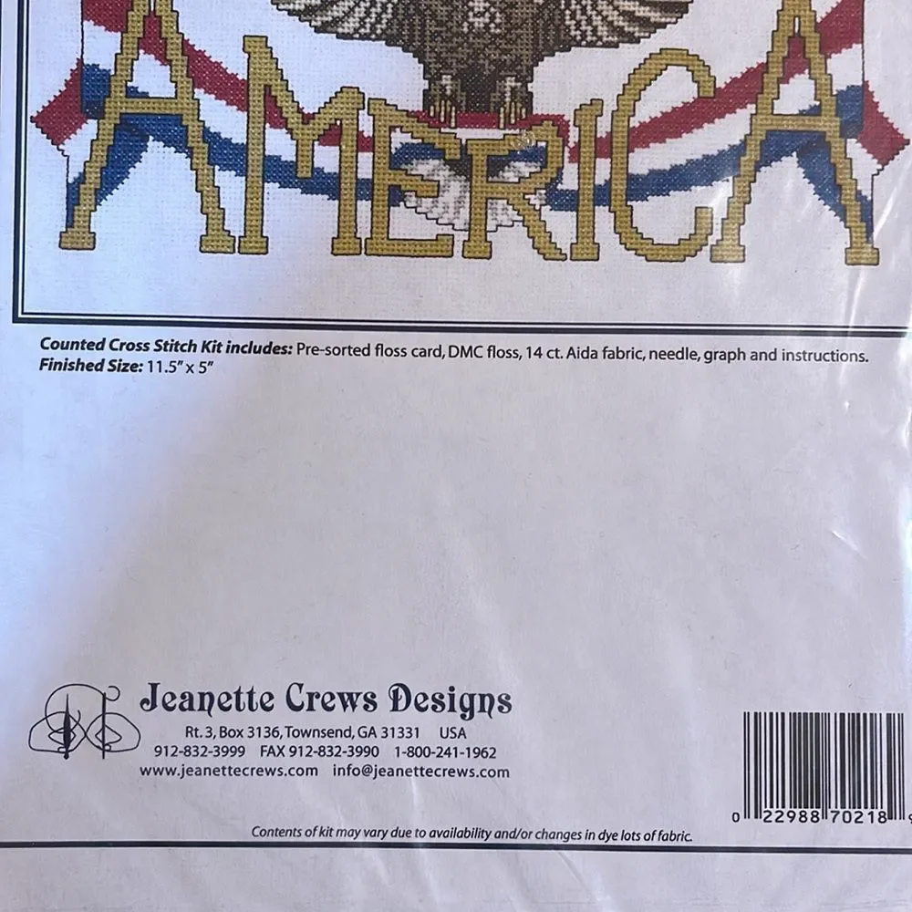 Counted Cross Stitch America - Bald Eagle Jeanette Crews Designs
